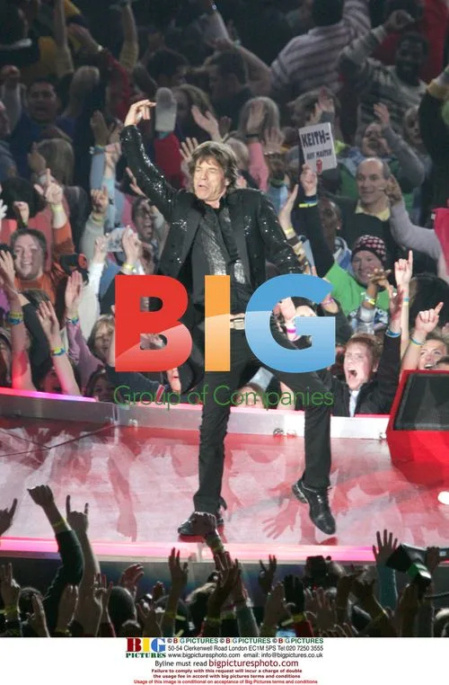 Mick Jagger at Super Bowl XL Halftime