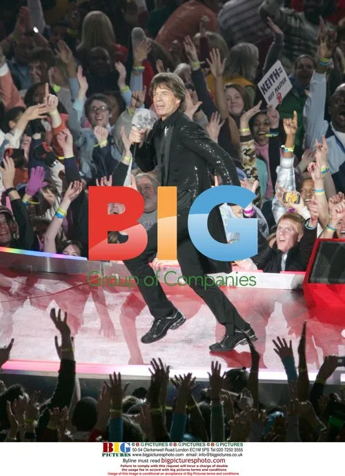 Mick Jagger and Rolling Stones at Super Bowl XL