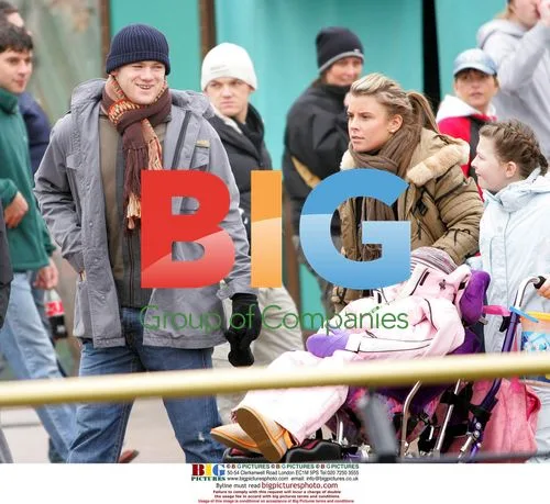 Wayne Rooney and Coleen McLoughlin at Disney World in Paris