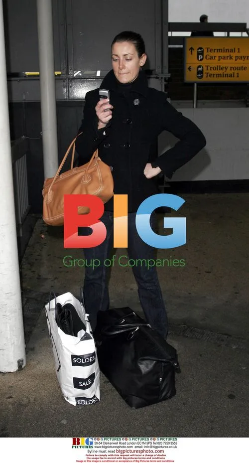 Kirsty Gallagher arrives at Heathrow