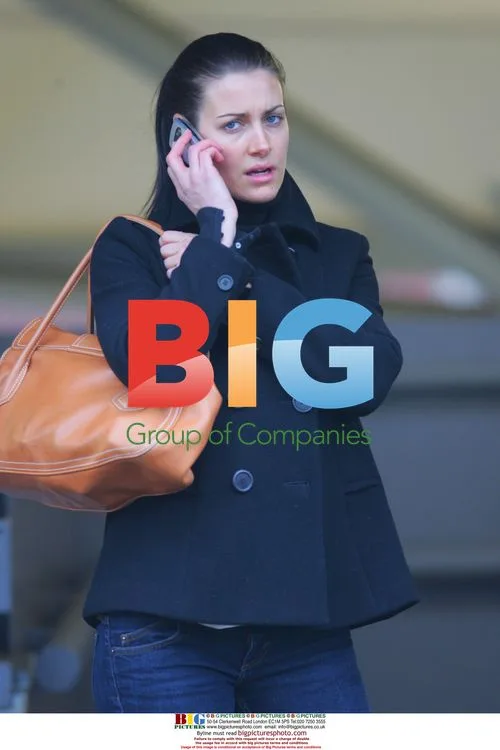 Presenter Kirsty Gallagher arriving at Heathrow
