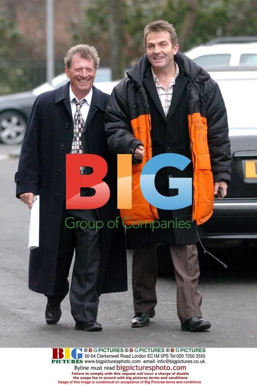 Danny Baldwin and Mike Baldwin filming Coronation Street