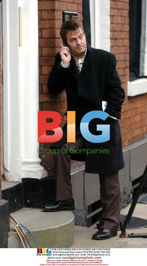 Danny Baldwin and Mike Baldwin filming Coronation Street