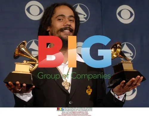Damian Marley Holds Grammys