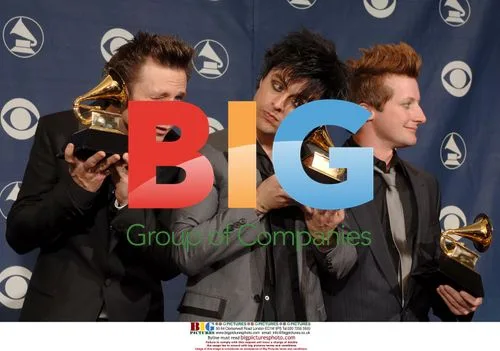 Green Day Backstage at 48th Grammy Awards