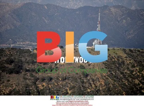 Aerial views of Hollywood Sign