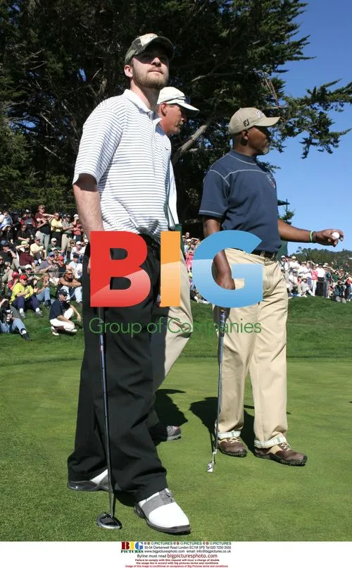 Justin Timberlake plays in celebrity golf