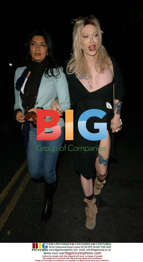 Pete Burns and Faria Alam at Croucho Club