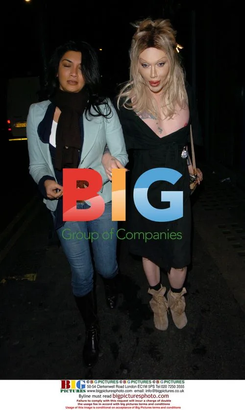 Pete Burns and Faria Alam at Croucho Club