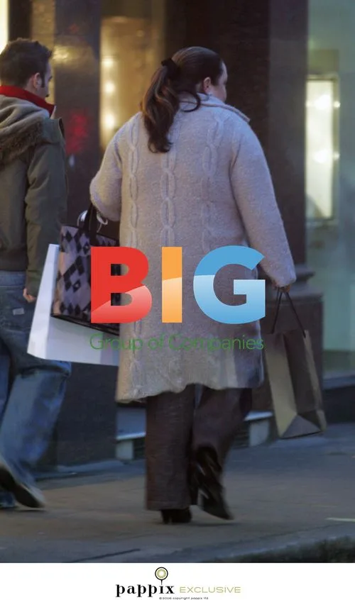 TV presenter Lisa Riley shopping at Prada