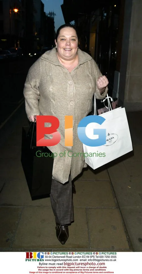 TV Presenter Lisa Riley Shopping at Prada