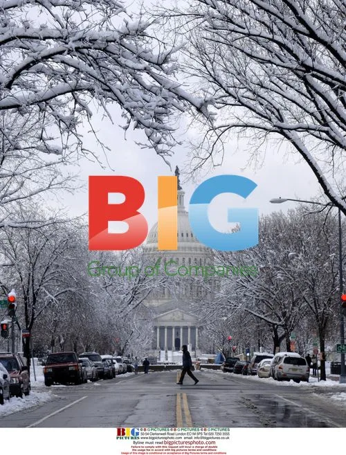 East Capitol Street coated in snow