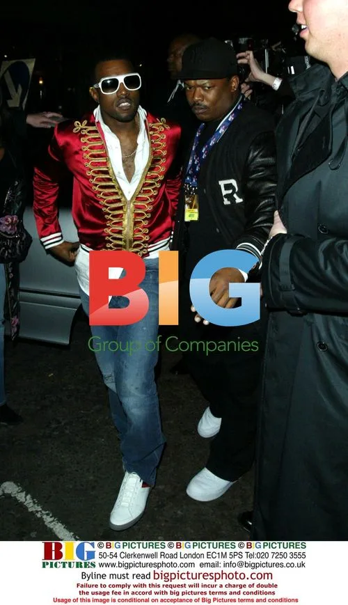 Kanye West leaves Brits 2006 after party