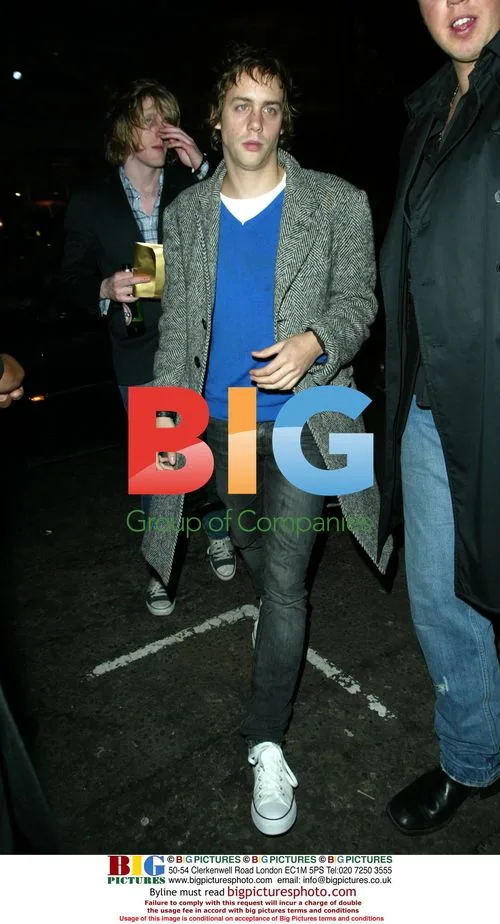Johnny Borrell leaves Brits 2006 after party