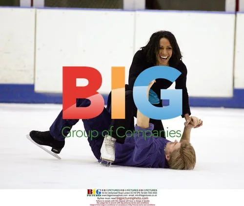Kelly Holmes in 'Dancing on Ice' training