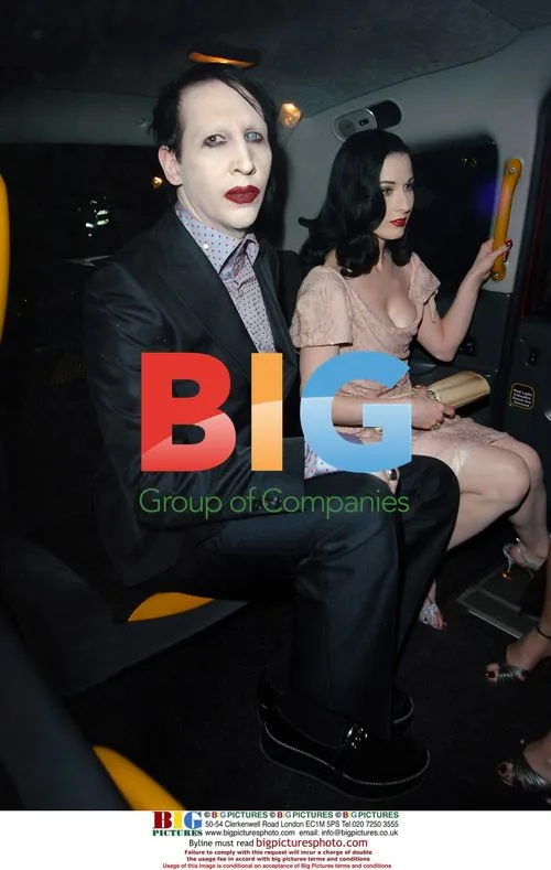 Marilyn Manson and Dita Von Teese at London Fashion Week Party