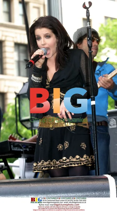 Lisa-Marie Presley performs with band in NYC
