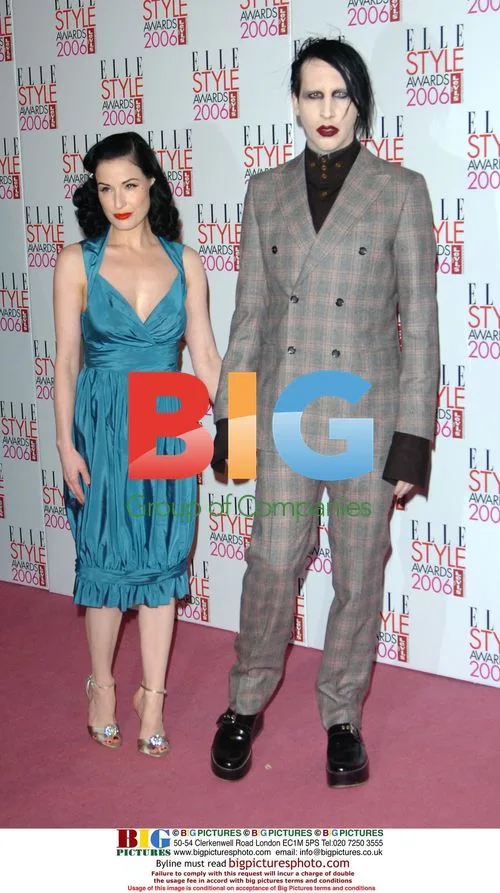 Marilyn Manson and Dita Von Teese at Elle Style Awards 2006