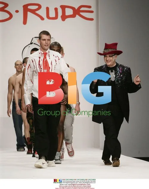 Boy George and Mike Nicholls parade B-Rude collection