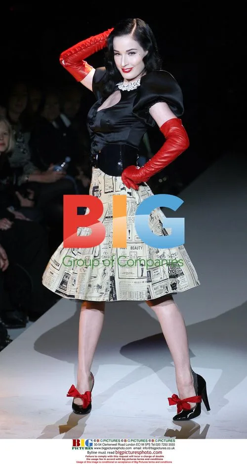 Dita Von Teese models Moschino 'Cheap & Chic'