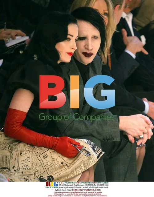Marilyn Manson and Dita Von Teese at Moschino Fashion Show