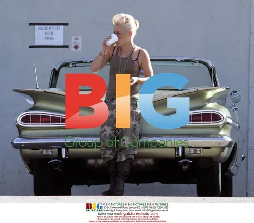 Pink Takes Break While Filming New Music Video