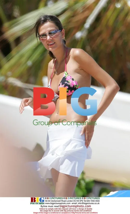 Supermodel Anna Draganska Topless Sunbathing in St Barths