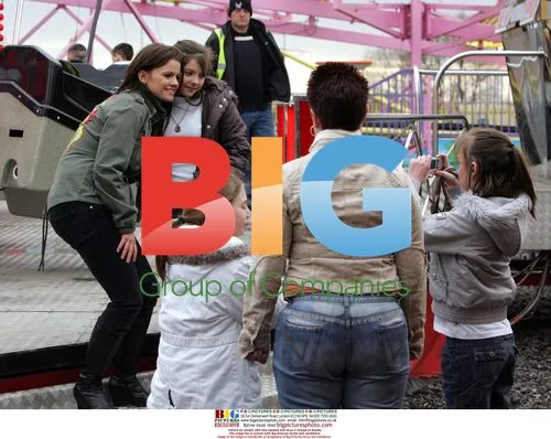 Kerry Katona and Mark Croft at Warrington funfair