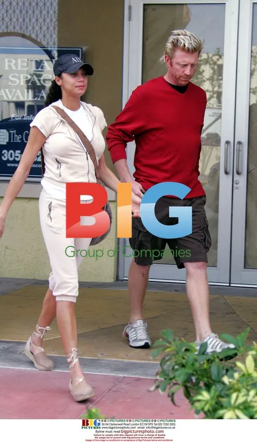 Boris Becker and girlfriend out shopping in Miami