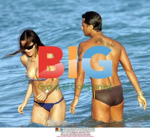 Nina Moric and Fabrizio Corona at Miami Beach