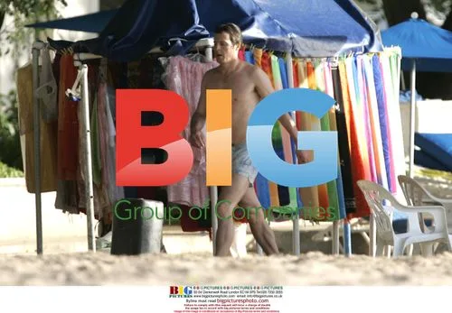 Hugh Grant and Jemima Khan on Caribbean Beach