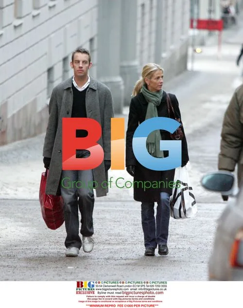 Ulrika Jonsson and boyfriend strolling in Stockholm