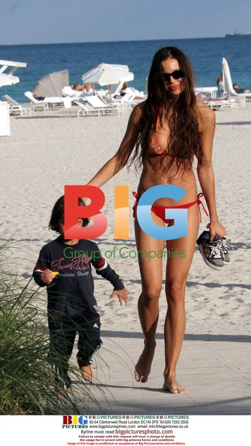 Supermodel NINA MORIC in Miami South Beach