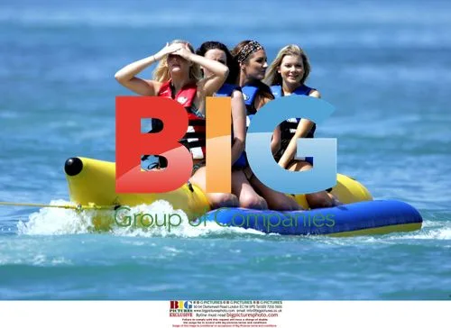 Glamour Girls on Banana Boat in Caribbean