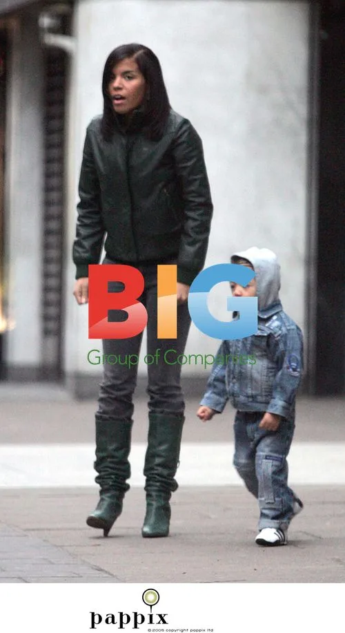 Ms Dynamite and son out for walk