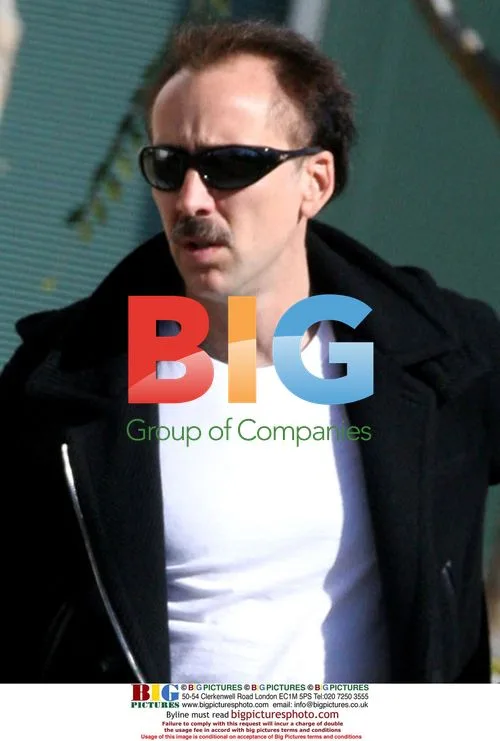 Nicolas Cage with Thick Grey Mustache
