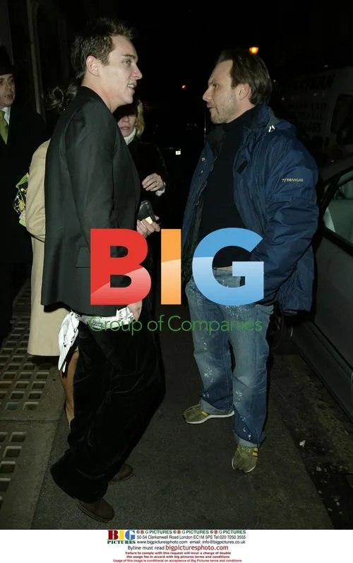 Jonathan Rhys-Myers with Christian Slater in London