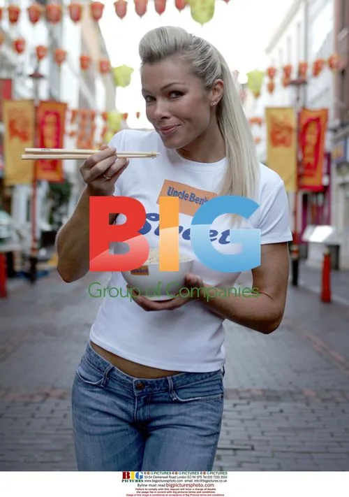 Nell McAndrew Promotes Uncle Ben's