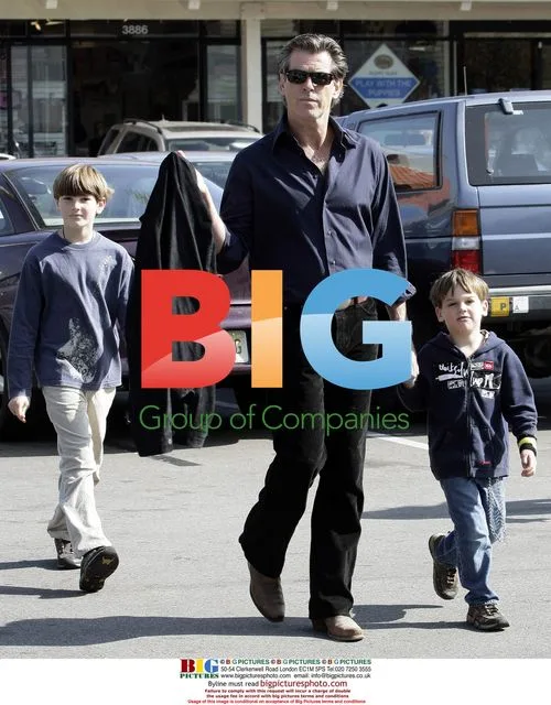 Pierce Brosnan out with sons in Malibu