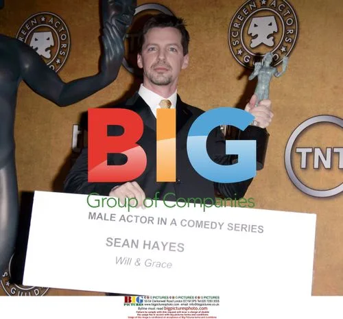 Sean Hayes with SAG Award