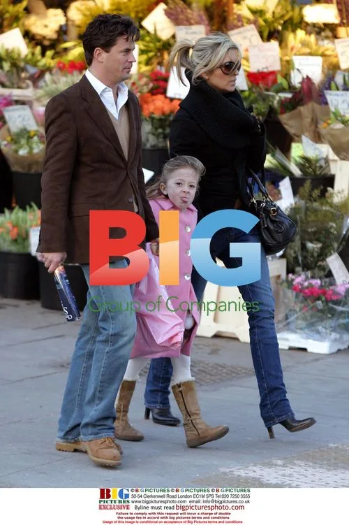 Tina Hobley and daughter out with ex