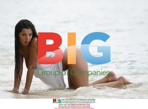 Prince Harry's glamour girl Coralie on Caribbean beach