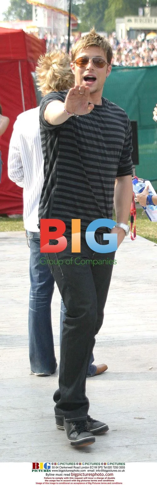 DUNCAN JAMES at the Wave party in Swansea, Wales