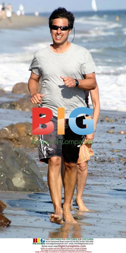 Ray Romano with family at Malibu beach