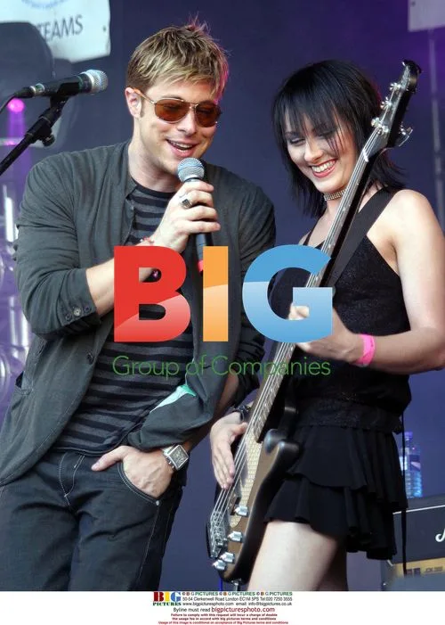 DUNCAN JAMES on stage at wave party in Singleton Park