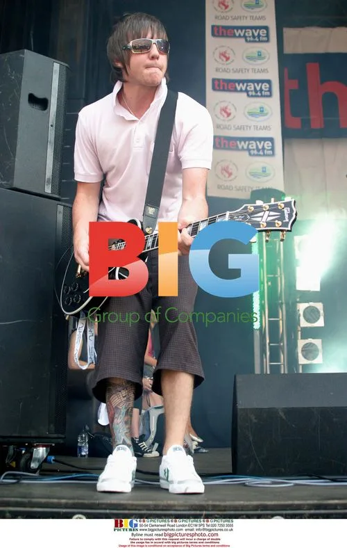 DANNY of MCFLY on stage at Wave party