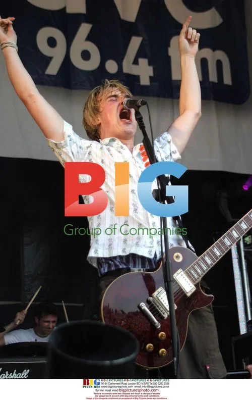 TOM FLETCHER of MCFLY on stage