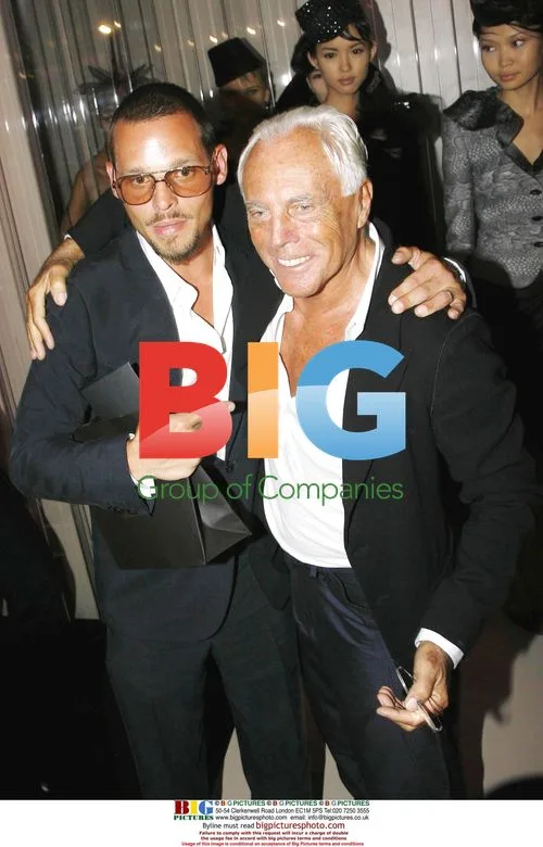 JUSTIN CHAMBERS and ARMANI at Armani Fashion Show