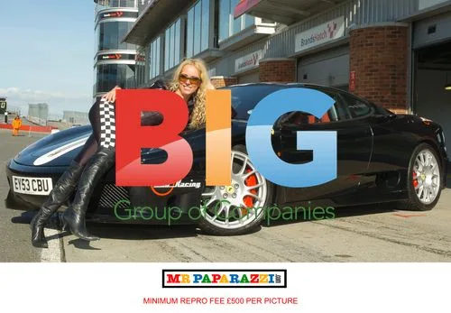 BB housemate Aisleyne at Brands Hatch