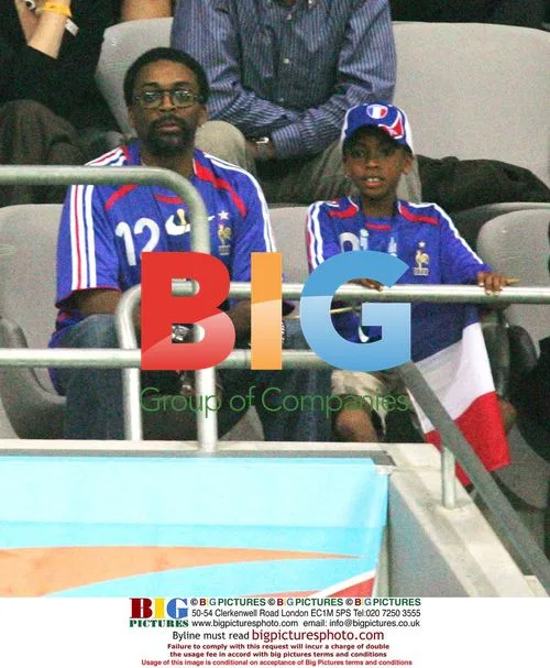 Spike Lee and son at World Cup 2006
